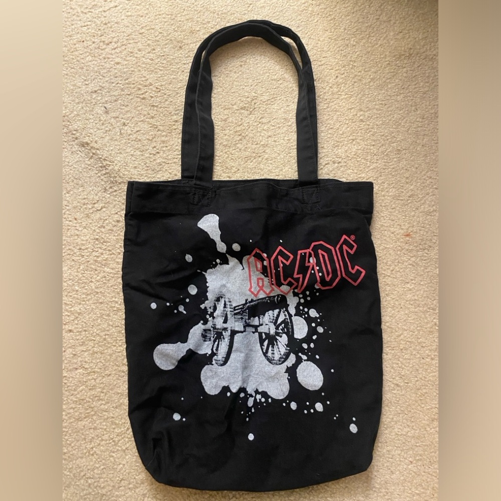 AC/DC black tote bag